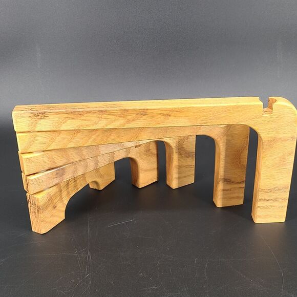 Vintage 5 Arm Wood Candelabra Expanding Candle Holder - Picture 2 of 3